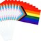 12 Pack Pride Flags Progress Rainbow Pride Flag Small Flag Pride Month Accessories Gay LGBTQ Stick Flag USA American Rainbow Flag Hand Held Flags Decorations for Parades Rainbow Festival